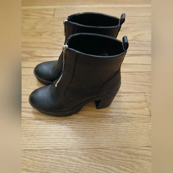 ASOS Miss Selfridge NWOB Black Zipper Punk Steam Grunge Indie Rock Boots 6 UK 4 - Picture 14 of 16